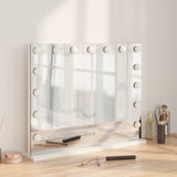 LED Vanity Mirror White 58 x 10 x 47 cm Glass and Steel 42020527