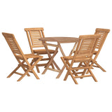 5 Piece Garden Dining Set Solid Wood Teak 3155016