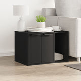 Cat Litter Box Enclosure Black 60x40x40 cm Engineered Wood 857725
