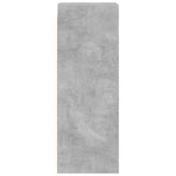 Wall Cabinet with Glass Doors Concrete Grey 35x37x100 cm 836486