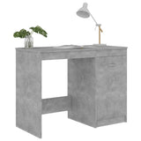 Desk Concrete Grey 100x50x76 cm Engineered Wood 801800