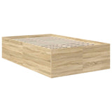 Bed Frame Sonoma Oak 120 x 200 cm Engineered Wood 3408601