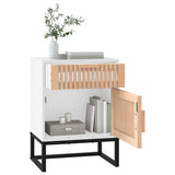 Bedside Cabinets 2 pcs White 40x30x55.5 cm Engineered Wood&Iron 352092