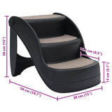 Folding 3-Step Dog Stairs Black 171173