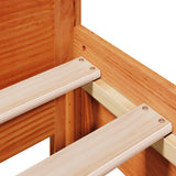Bed Frame without Mattress Wax Brown 75x190 cm Small Single Solid Wood Pine 3309754