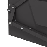 Chicken Treadle Feeder Black 50 x 40 x 29 cm Cold-Rolled Steel 874699