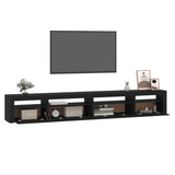 TV Cabinet with LED Lights Black 270x35x40 cm 3152747