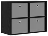 Sideboard with Drawer Black Oak 59.5 x 27 x 57 cm 8000533