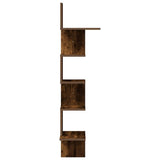 Wall Corner Shelf Smoked Oak 32x32x127,5 cm Engineered Wood 860521