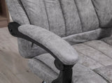 Home Office Chair Microfibre Desk Chair with Reclining Function Armrests Swivel Wheels Footrest Grey T3398P377466