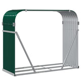 Log Holder Green 120x45x100 cm Galvanised Steel 364543