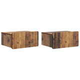 Wall-Mounted Bedside Cabinet 2 pcs Old Wood 49 x 34.5 x 24 cm 898292