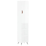 Highboard High Gloss White 34.5x34x180 cm Engineered Wood 3198955