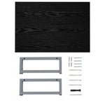 ZNTS Two Piece Bathroom Furniture Set Ceramic Black 279336
