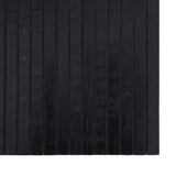 Rug Rectangular Black 100x500 cm Bamboo 376822
