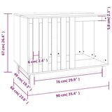 Dog House White 90x60x67 cm Solid Wood Pine 822487