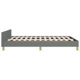 Bed Frame without Mattress Dark Grey King Fabric 347460