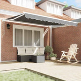 Retractable Awning White 350 x 250 cm Aluminium 362022