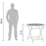 Folding Garden Table Brown 90 x 75 cm Solid Eucalyptus Wood 42032421