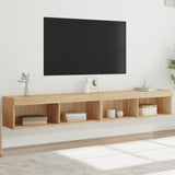 TV Cabinets with LED Lights 2 pcs Sonoma Oak 100x30x30 cm 837160