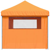 Foldable Party Tent Pop-Up with 4 Sidewalls Orange 4004953
