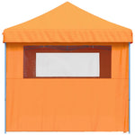 ZNTS Foldable Party Tent Pop-Up with 4 Sidewalls Orange 4004953