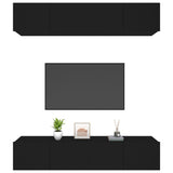 TV Cabinets 4 pcs Black 80x30x30 cm Engineered Wood 3114183