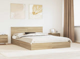 Storage Bed with Drawer Sonoma Oak 135 x 190 cm Engineered Wood 3410807