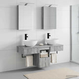 Bathroom Cabinet Set 5 pcs Grey Sonoma Engineered Wood 3406276