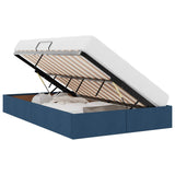 Storage Bed with Mattress with Storage Blue 120 x 200 cm Fabric 3370009