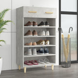 Shoe Cabinet Concrete Grey 60x35x105 cm Engineered Wood 812784