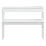 808323 Console Table White 102x30x80 cm Engineered Wood