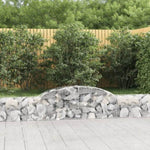 Arched Gabion Baskets 2 pcs 300x30x40/60 cm Galvanised Iron 3146467