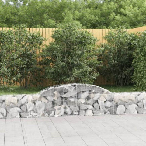 Arched Gabion Baskets 2 pcs 300x30x40/60 cm Galvanised Iron 3146467