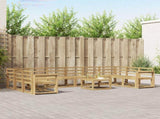 Outdoor Sofa Set 11 pcs White Solid Acacia Wood 3388328