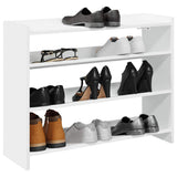 Shoe Rack White 80x25x62 cm Engineered Wood 859914