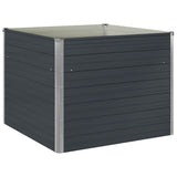 Raised Garden Bed Anthracite 100x100x77 cm Galvanised Steel 45725