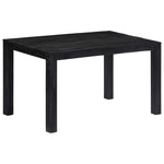 ZNTS Dining Table Black 140x80x76 cm Solid Mango Wood 247990