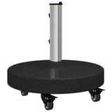 Parasol Base 30kg Black Granite and Stainless Steel Round 42006586