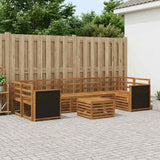 Outdoor Sofa Set 8 pcs Natural Solid Acacia Wood 3384130