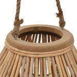 ZNTS Hanging Candle Lantern Holder Wicker Natural 246819