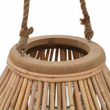 ZNTS Hanging Candle Lantern Holder Wicker Natural 246819