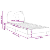 Children's Bed Frame with Headboard Pink 90 x 190 cm Velvet 42011067