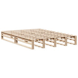 Bookcase Bed without Mattress 150x200 cm King Size Solid Wood 3323878