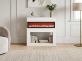 Electric Fireplace White 64 x 30 x 87 cm Engineered wood 8021103