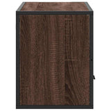 TV Cabinet Brown Oak 80x31x39.5 cm Engineered Wood and Metal 848923