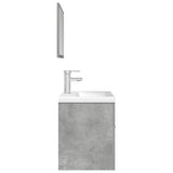 ZNTS 3 Piece Bathroom Furniture Set Concrete Grey Engineered Wood 3324893