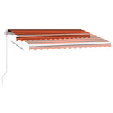 Freestanding Manual Retractable Awning 350x250 cm Orange/Brown 3069520