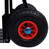 Telescopic Hand Trolley 200 kg Black and Red 146665