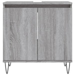 ZNTS 3 Piece Bathroom Cabinet Set Grey Sonoma Engineered Wood 3187795